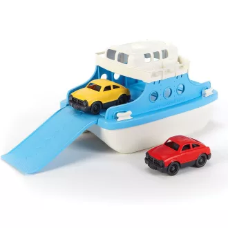 Green Toys - Kék-fehér komp kisautókkal - JátékManufaktúra