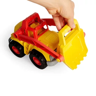 Green Toys - Rakodógép, piros-sárga (OceanBound) - JátékManufaktúra