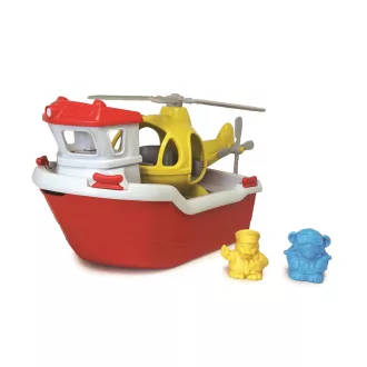 Green Toys - Mentőhajó helikopterrel - JátékManufaktúra