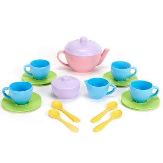 Green Toys - Teakészlet, rózsaszín (17 db) - JátékManufaktúra