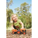 Green Toys - Traktor pótkocsival, narancssárga - JátékManufaktúra