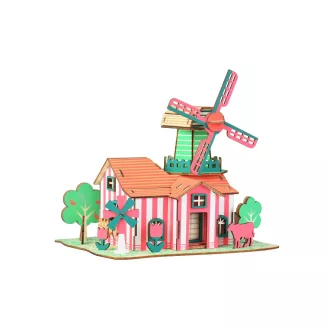 Woodcraft Drevené 3D puzzle Tulipánový ranč