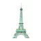 Woodcraft Drevené 3D puzzle Eiffelova veža tyrkysová