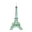Woodcraft Drevené 3D puzzle Eiffelova veža tyrkysová