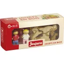 Jeujura - Fa figurák építőjátékokhoz: Lovak (5 db) - JátékManufaktúra