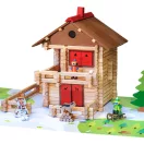 Jeujura - Fa építőjáték: Nagy alpesi faház (215 db) - JátékManufaktúra