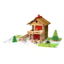 Jeujura - Fa építőjáték: Nagy alpesi faház (215 db) - JátékManufaktúra