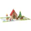 Jeujura - Fa építőjáték: Karácsonyi faház (90 db) - JátékManufaktúra