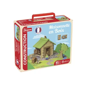 Jeujura - Fa építőjáték: Kétszintes ház (85 db) - JátékManufaktúra