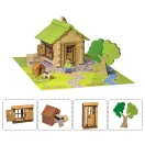 Jeujura - Fa építőjáték: Kétszintes ház (85 db) - JátékManufaktúra