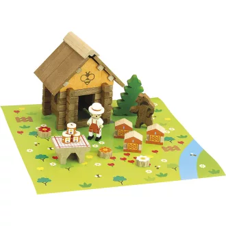 Jeujura - Fa építőjáték: Méhes (50 db) - JátékManufaktúra