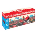 Jeujura - Fa figurák építőjátékokhoz: Sofőr autóval és kiegészítőkkel (20 db) - JátékManufaktúra