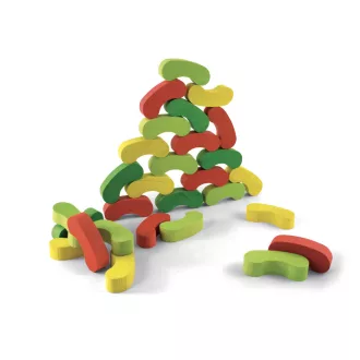 Jeujura - Színes „babok” építőjáték (60 db) - JátékManufaktúra