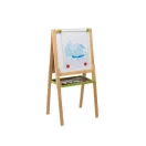 Jeujura Drevená multifunkčná tabuľa 54x54 cm s rolkou papiera