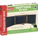 Jeujura - Háromszárnyú multifunkciós fa tábla, 156×43 cm, kiegészítőkkel - JátékManufaktúra