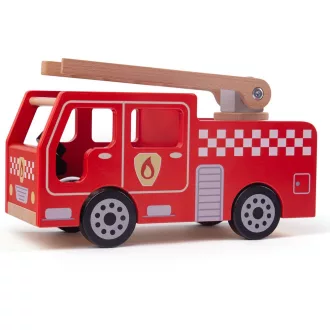 Bigjigs Toys - Fa tűzoltóautó - JátékManufaktúra