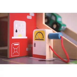 Bigjigs Toys - Garázs parkolóval - JátékManufaktúra