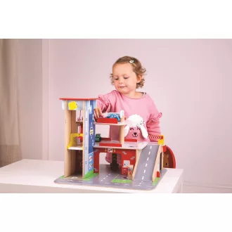 Bigjigs Toys - Garázs parkolóval - JátékManufaktúra