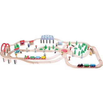 Small Foot - Vasúti vonatpálya 140 db - JátékManufaktúra