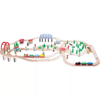 Small Foot - Vasúti vonatpálya 140 db - JátékManufaktúra