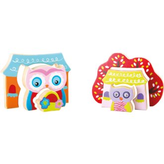 Small Foot - Fa 3D puzzle - bagolyház - JátékManufaktúra