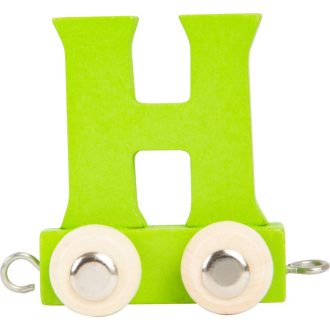 Small Foot - Színes betűs fa vonat - H betű - JátékManufaktúra