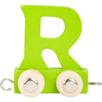 Small Foot - Színes betűs fa vonat - R betű - JátékManufaktúra