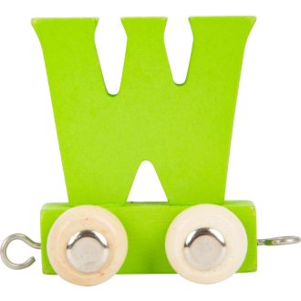 Small Foot - Színes betűs fa vonat - W betű - JátékManufaktúra