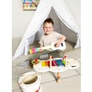 Small Foot - Fa zenélő asztalka pöttyökkel - JátékManufaktúra