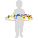 Small Foot - Fa vonatpálya Az én állatkertem - JátékManufaktúra