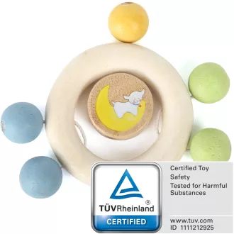 Small Foot - Fa csörgőgyűrű Lotta - JátékManufaktúra