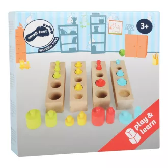 Small Foot - Színes beillesztős súlyok - fa - JátékManufaktúra
