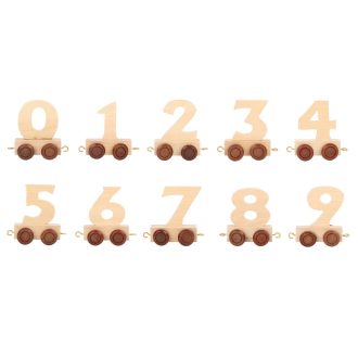 Small Foot - Sínpályás vonat - Természetes színű számok - 1 db számjegy - JátékManufaktúra