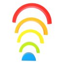 Small Foot - Szivárvány építőkocka - JátékManufaktúra