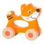 Small Foot - Fa kézbe illő gurulós állat - róka - JátékManufaktúra