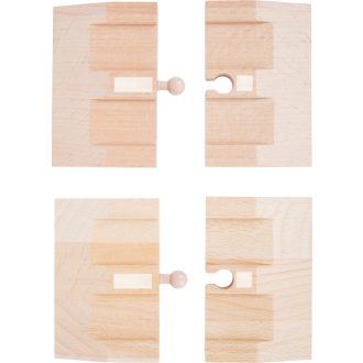 Small Foot - Fa autópálya rámpákkal 4 db - JátékManufaktúra