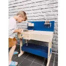 Small Foot - Kék gyerek munkapad kiegészítőkkel - JátékManufaktúra