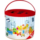 Small Foot - Fa építőkockák - Állatkert (50 db) - JátékManufaktúra