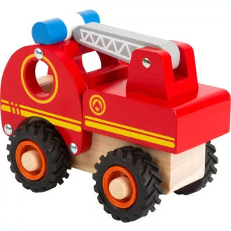 Small Foot - Fa tűzoltóautó létrával - JátékManufaktúra