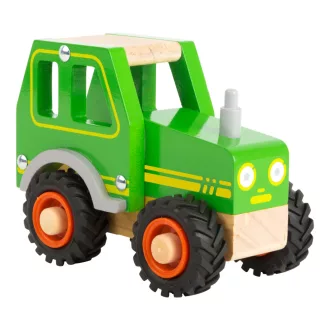 Small Foot - Fa traktor - zöld - JátékManufaktúra