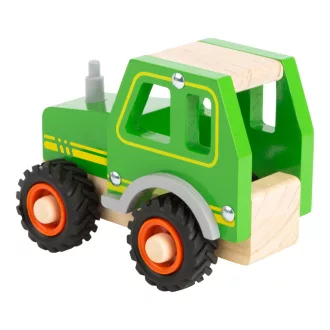 Small Foot - Fa traktor - zöld - JátékManufaktúra
