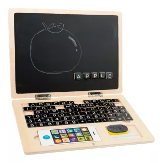Small Foot - Fa mágneses laptop - JátékManufaktúra