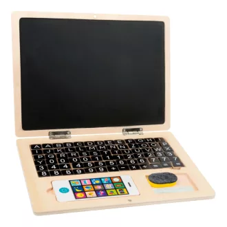 Small Foot - Fa mágneses laptop - JátékManufaktúra