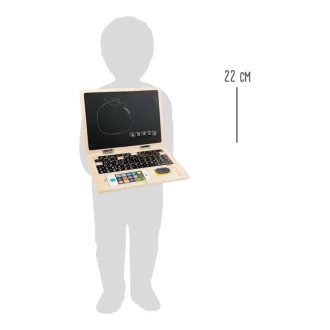 Small Foot - Fa mágneses laptop - JátékManufaktúra