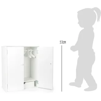 Small Foot - Ruhásszekrény babáknak fehér - JátékManufaktúra
