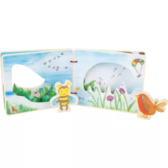 small foot Drevená obrázková knižka s včielkou
