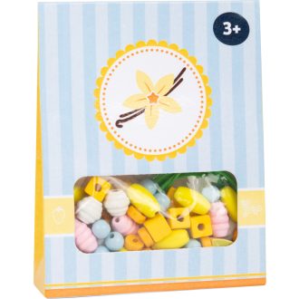 Small Foot - Fa gyöngyök Candy 1 db - sárga - JátékManufaktúra