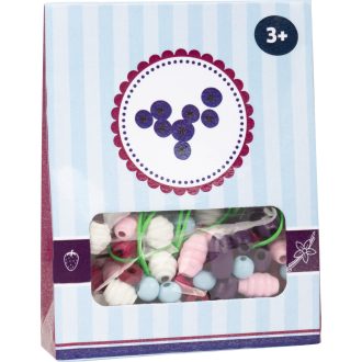 Small Foot - Fa gyöngy készlet Candy, lila (1 db) - JátékManufaktúra