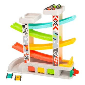 Small Foot - Versenypálya parkolóval és garázzsal - JátékManufaktúra