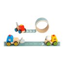 Small Foot - Építőgép út elemmel 1 db - JátékManufaktúra